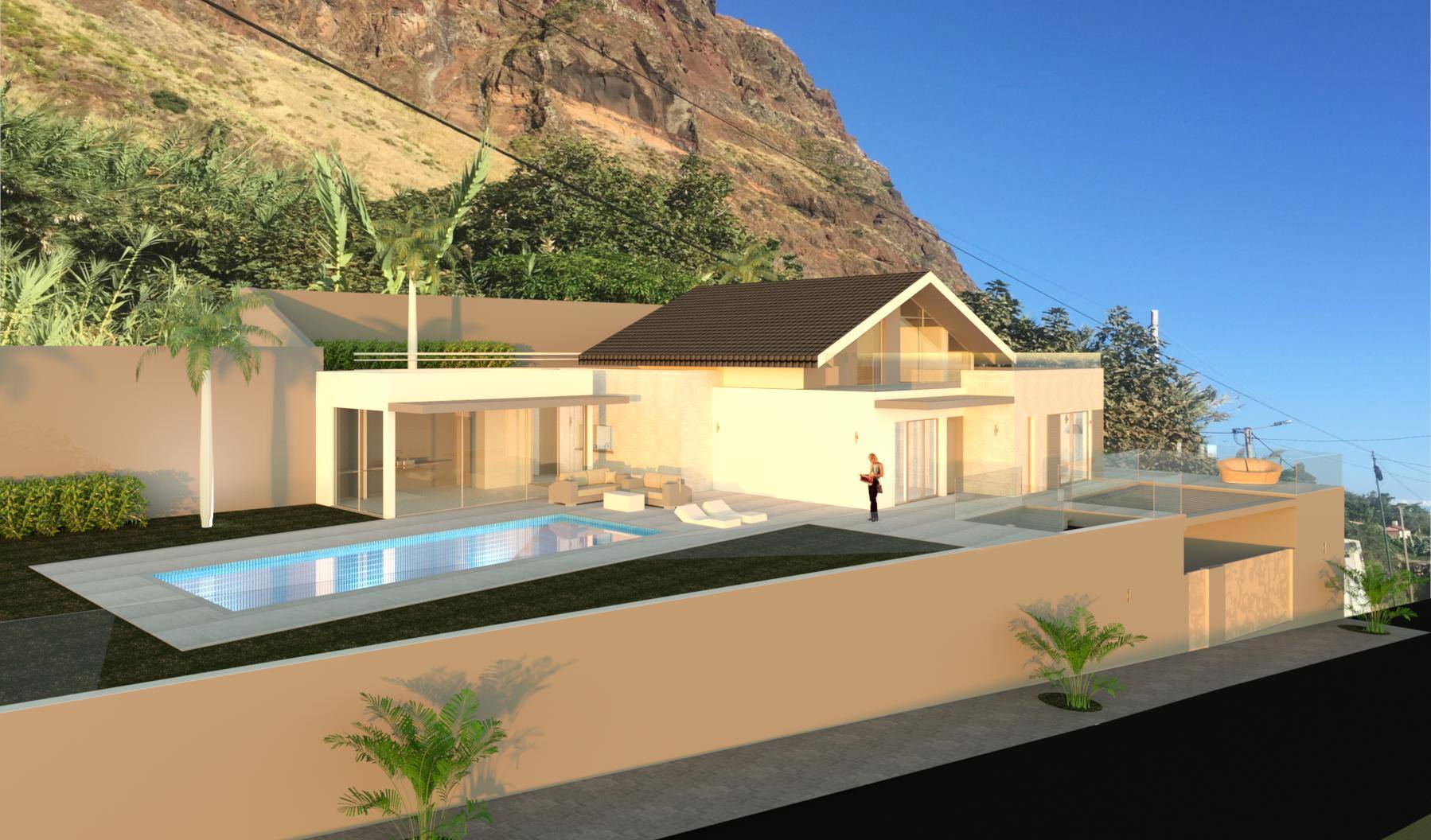 Side view of the property