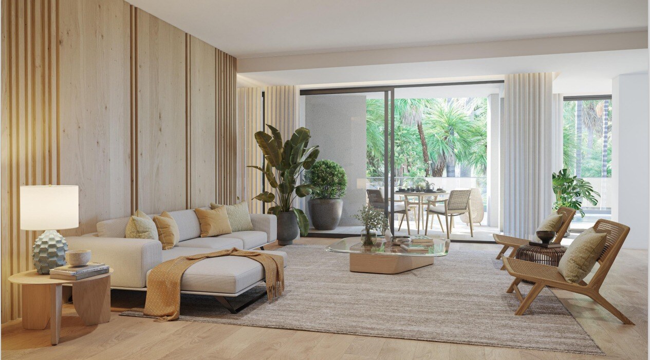 Lounge with large sofa 