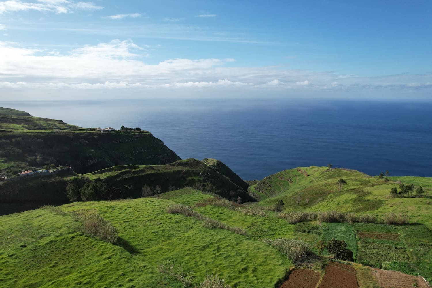 Sea and countryside view