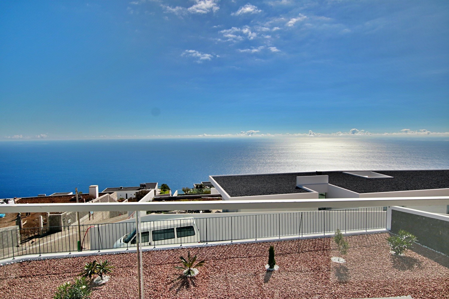 Garden and sea view from a the veranda